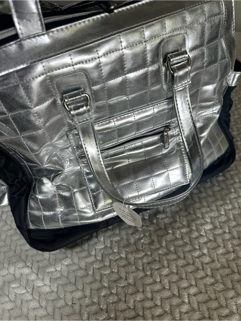 Breathable Silver And Black Mesh Dog Carrier
